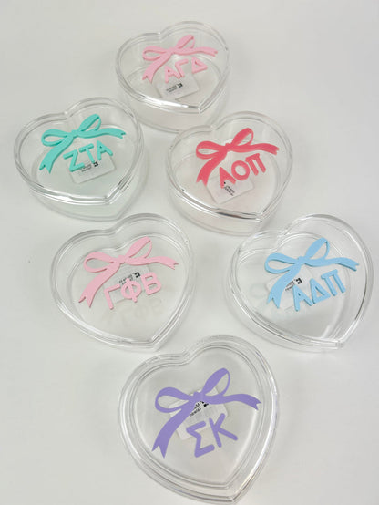 Sorority Acrylic Heart Box Greek in at Wrapsody