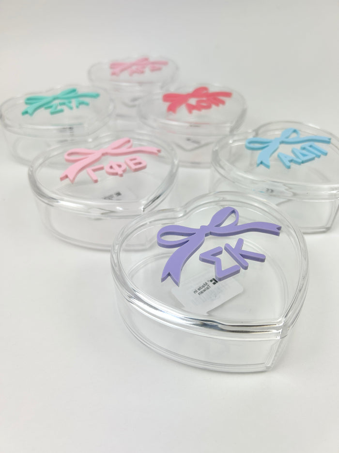 Sorority Acrylic Heart Box Greek in at Wrapsody