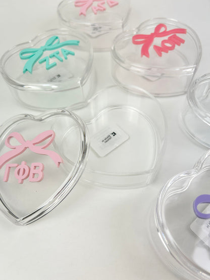Sorority Acrylic Heart Box Greek in at Wrapsody