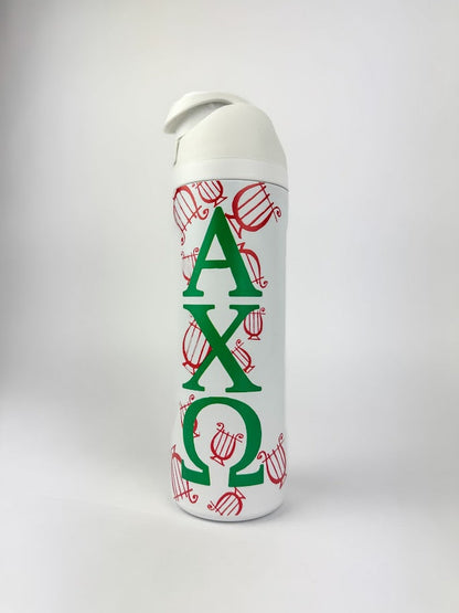 Sorority Flip-Top Water Bottle Greek in Alpha Chi Omega at Wrapsody