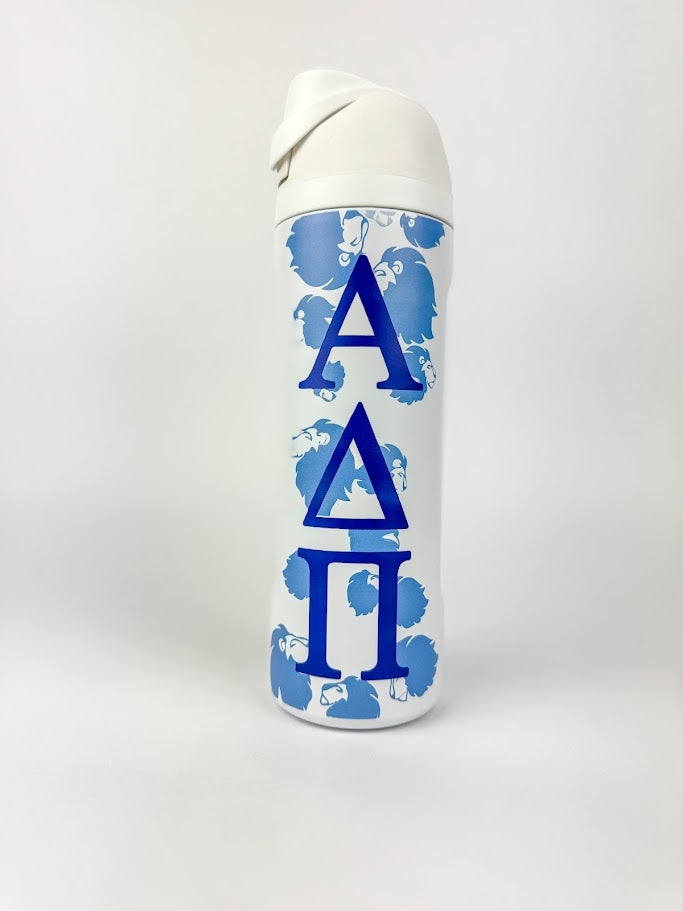 Sorority Flip-Top Water Bottle Greek in Alpha Delta Pi at Wrapsody