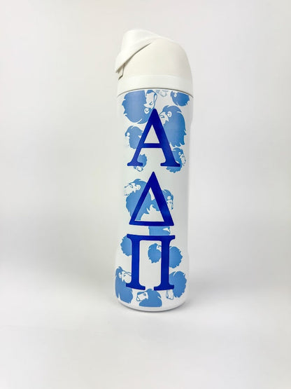 Sorority Flip-Top Water Bottle Greek in Alpha Delta Pi at Wrapsody
