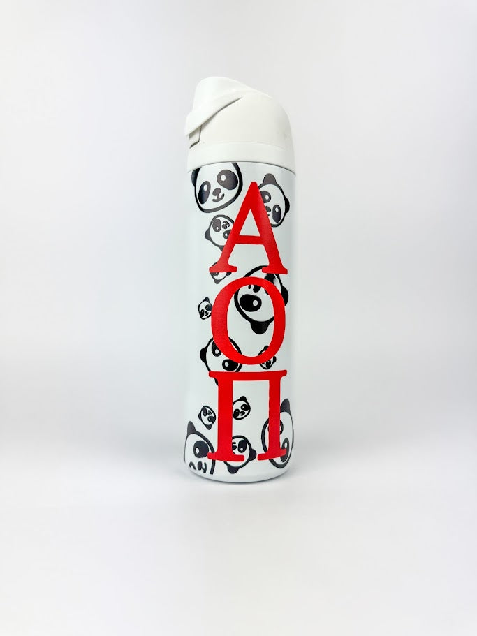 Sorority Flip-Top Water Bottle Greek in Alpha Omicron Pi at Wrapsody