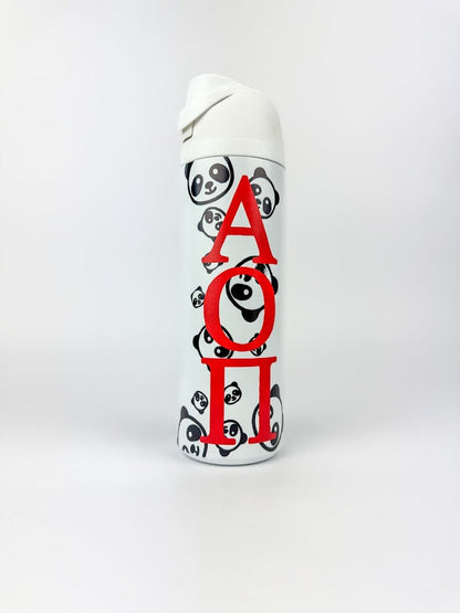 Sorority Flip-Top Water Bottle Greek in Alpha Omicron Pi at Wrapsody