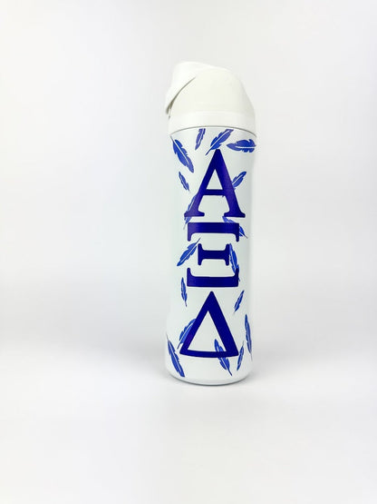 Sorority Flip-Top Water Bottle Greek in Alpha Xi Delta at Wrapsody