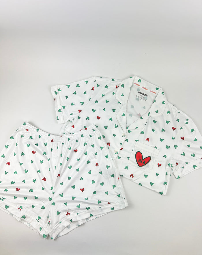 Sorority Heart PJ Set Greek in Alpha Gamma Delta at Wrapsody