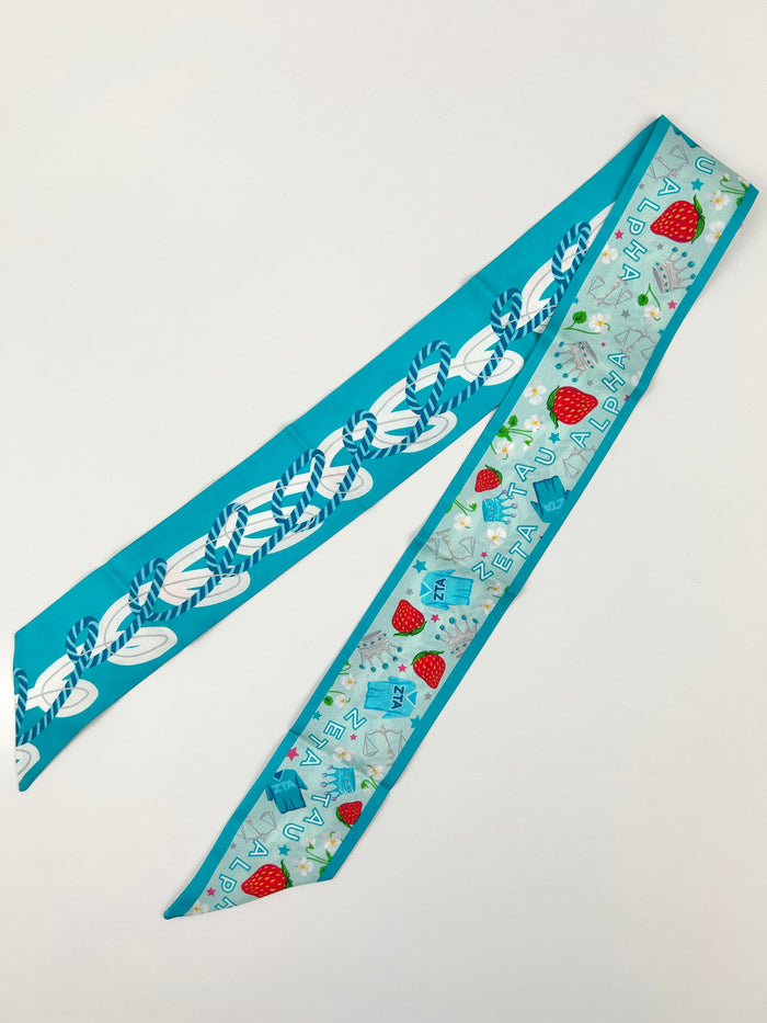 Sorority Silk Scarf Greek in Zeta Tau Alpha at Wrapsody