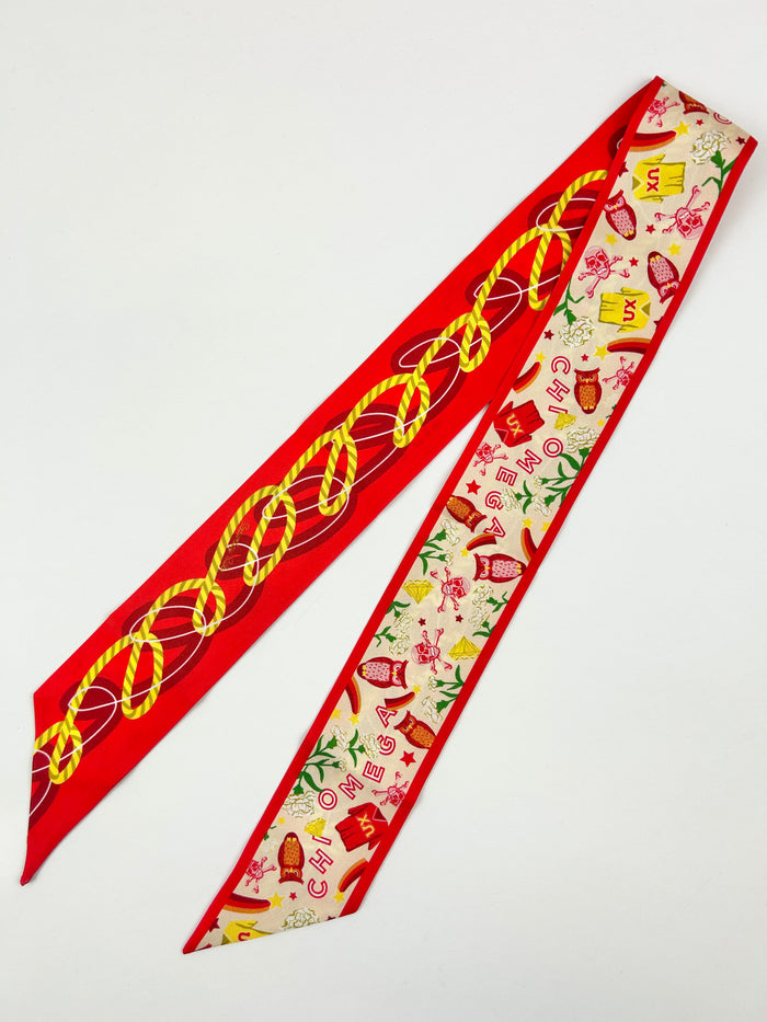 Sorority Silk Scarf Greek in Chi Omega at Wrapsody