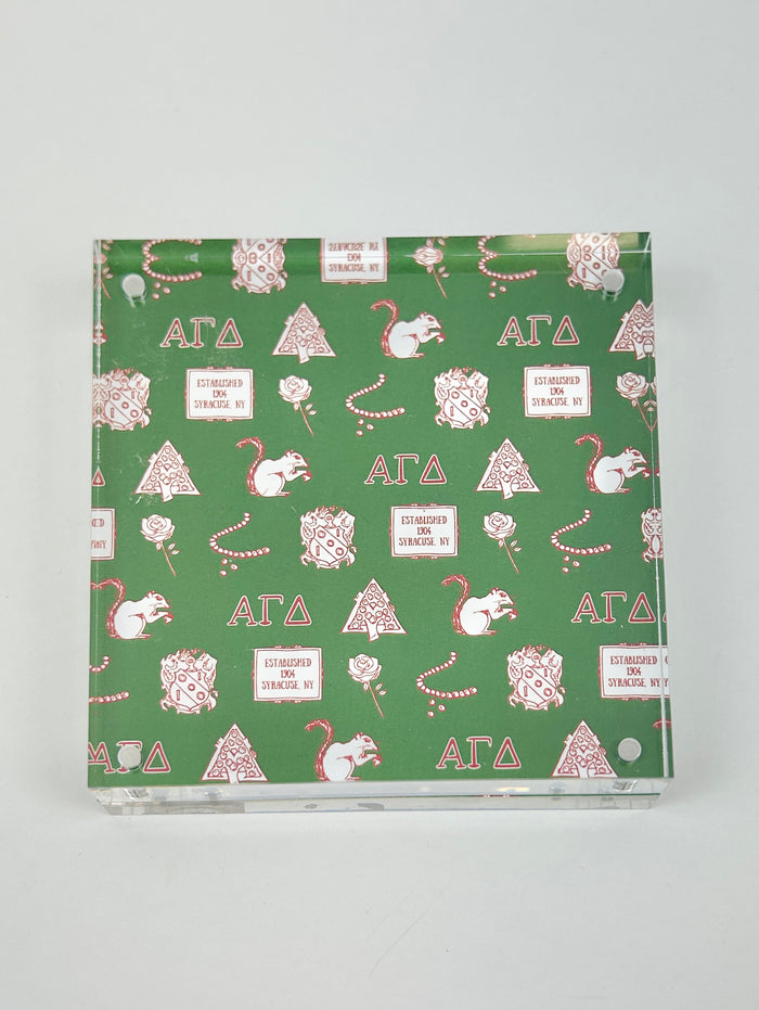 Sorority Toile Frame/Art Block Greek in Alpha Gamma Delta at Wrapsody
