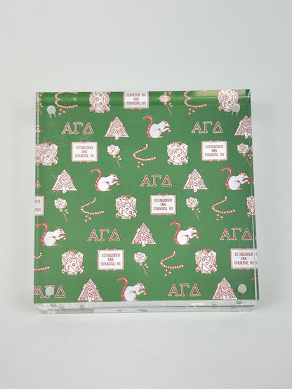 Sorority Toile Frame/Art Block Greek in Alpha Gamma Delta at Wrapsody