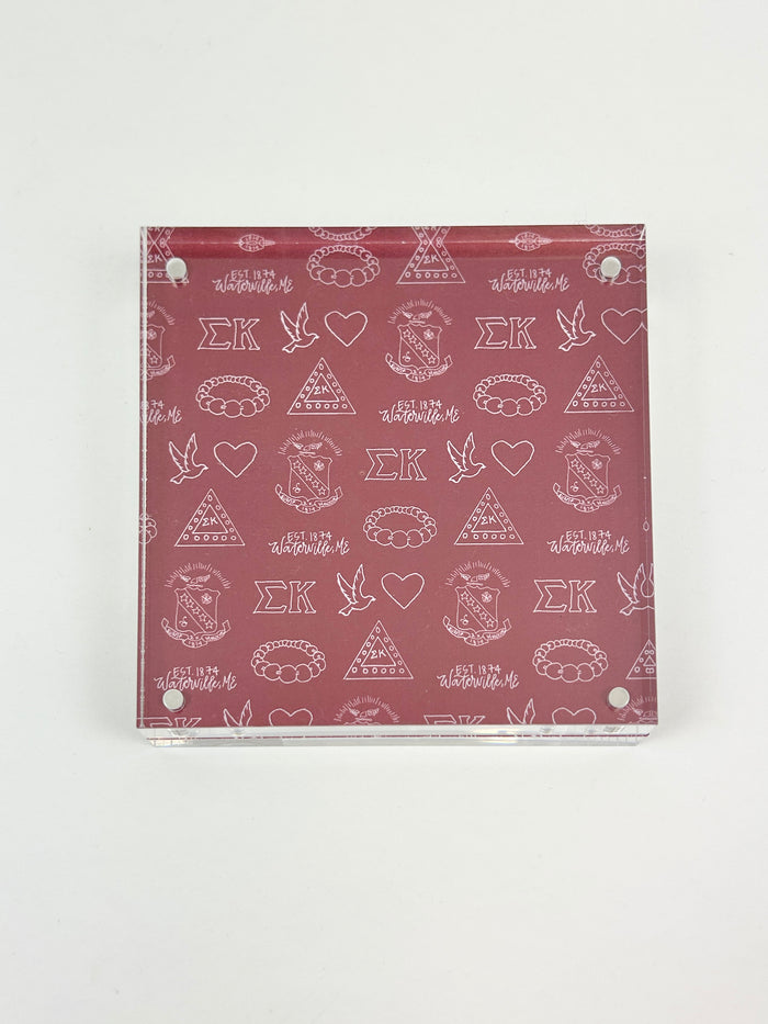 Sorority Toile Frame/Art Block Greek in Sigma Kappa at Wrapsody