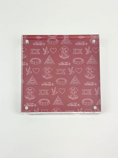 Sorority Toile Frame/Art Block Greek in Sigma Kappa at Wrapsody