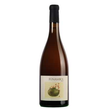 Sottoilnoce Funambol Bianco 2023 white wine bottle with illustrated label