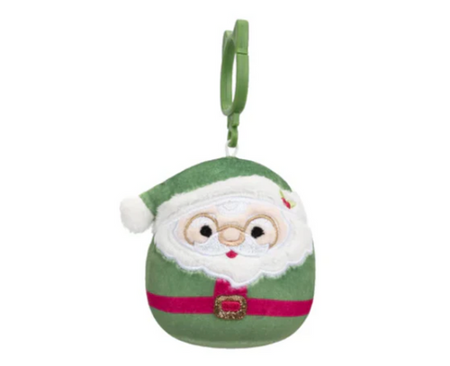 Squishmallow Plush Nick Santa Green Suit 3.5" Clip