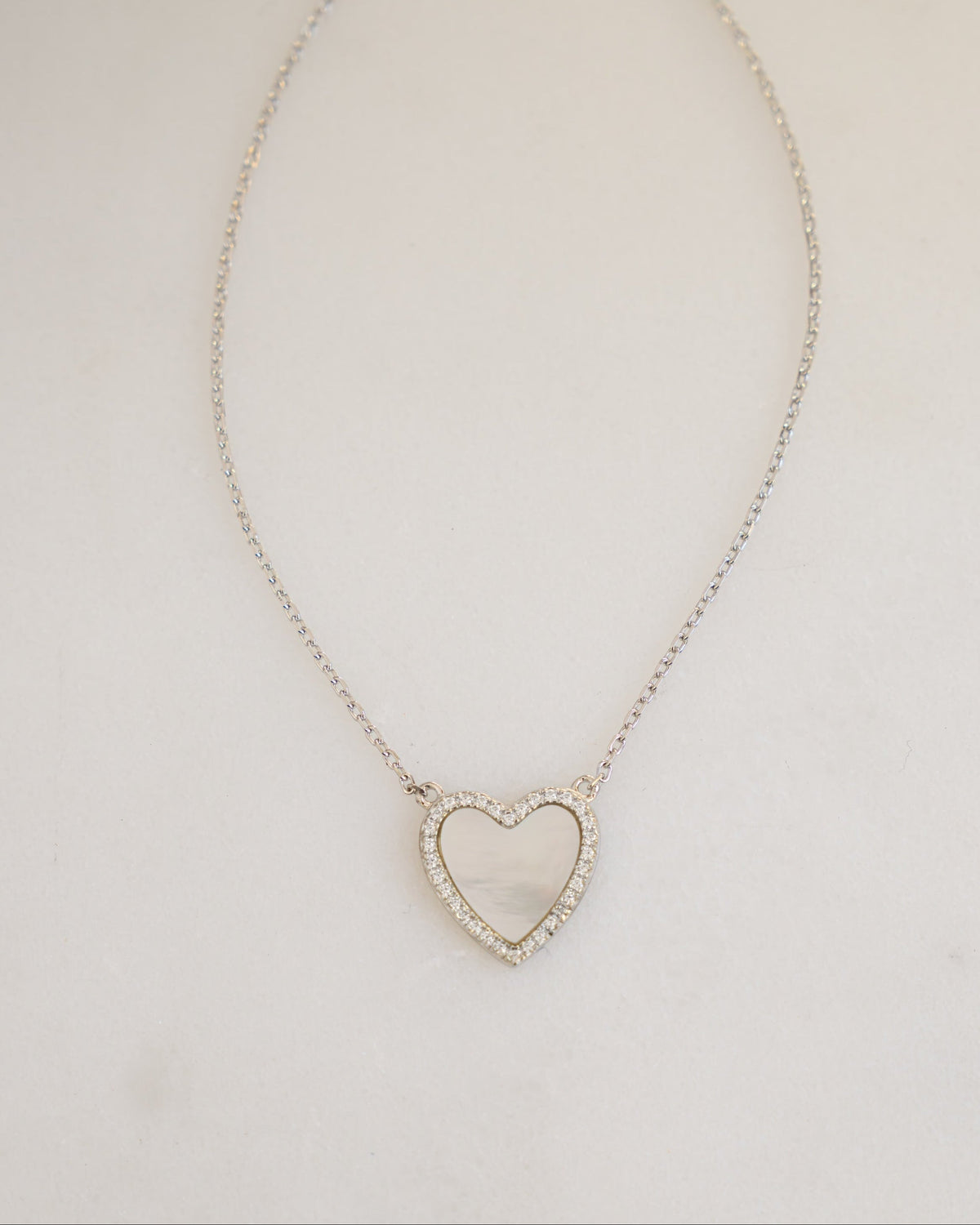 Mother of Pearl Heart Necklace