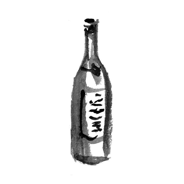 Stroebel Heraclite Brut Nature bottle with illustrated label and dark foil cap