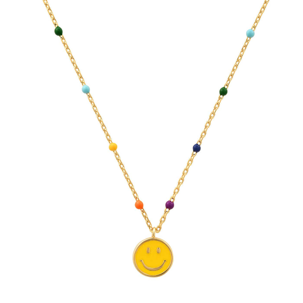 Charmful Enamel Pendant Necklace