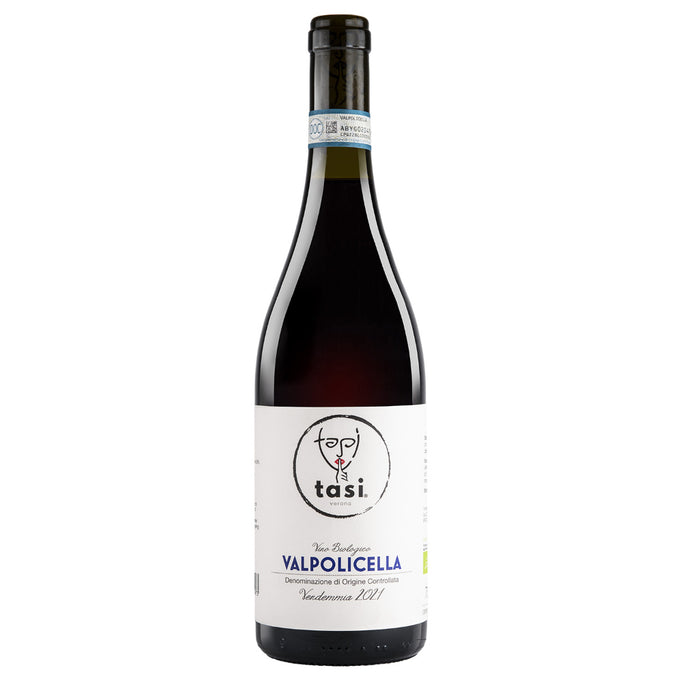 Tasi Valpolicella 2022 wine bottle in dark glass with front label
