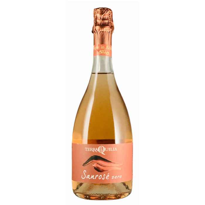 Terraquilia Sanrose Zero 2019 bottle of sparkling rosé wine