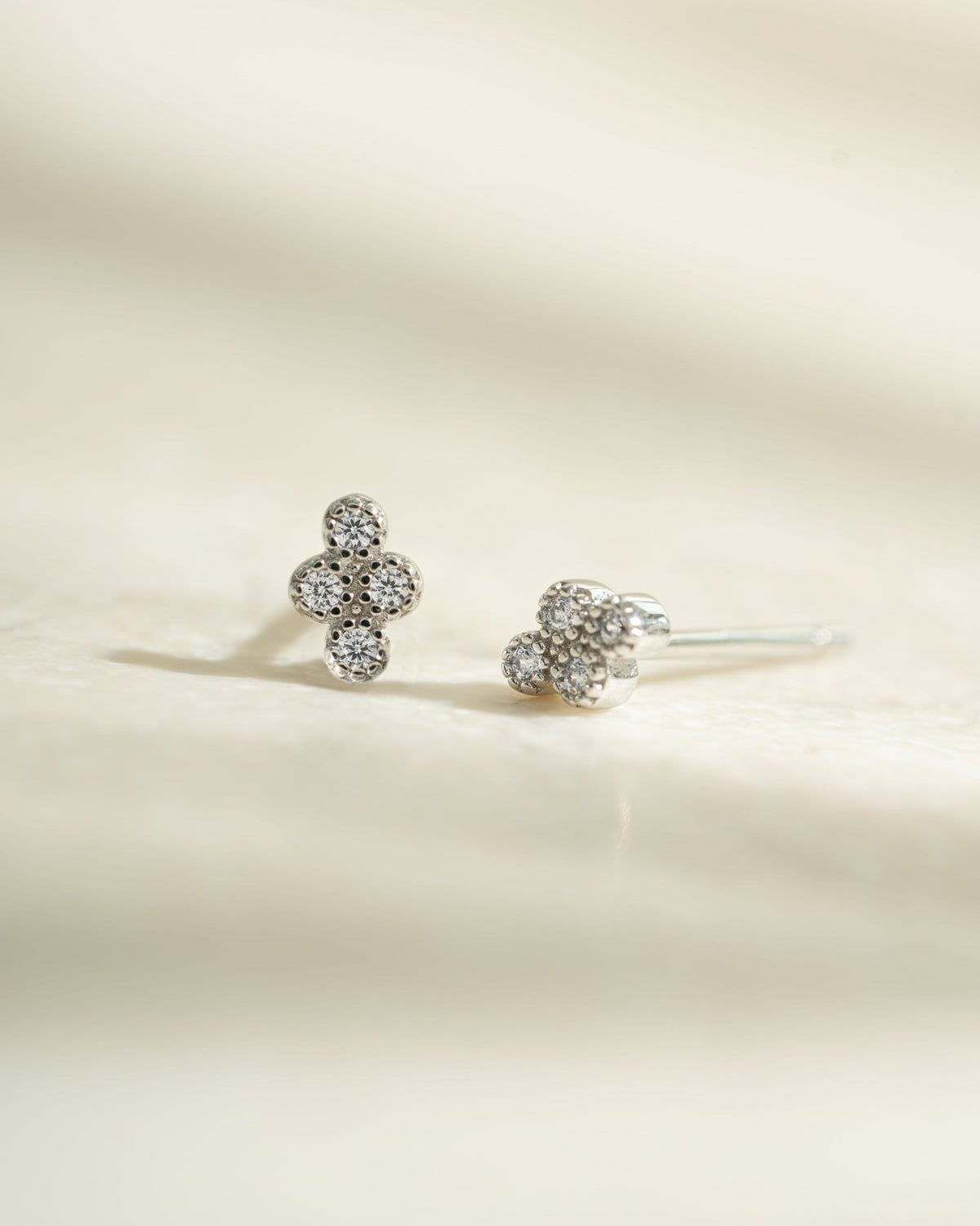 Tiny 4 Stone CZ Studs