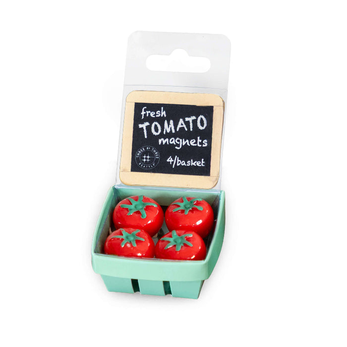 Tomato Magnets in Basket - Three by Three Seattle