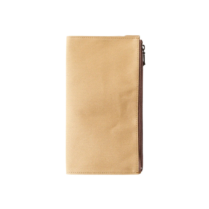 TRAVELER'S FACTORY Beige Cotton Zip Case
