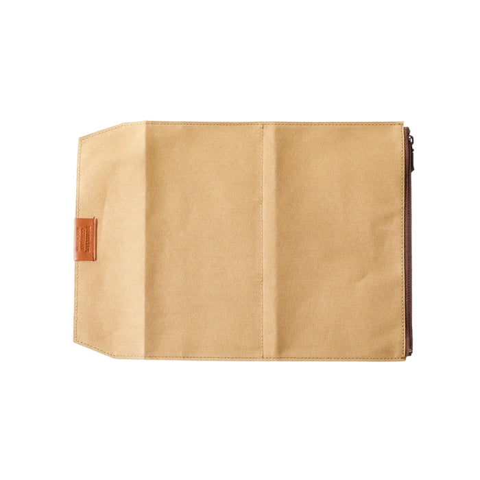 TRAVELER'S FACTORY Beige Cotton Zip Case