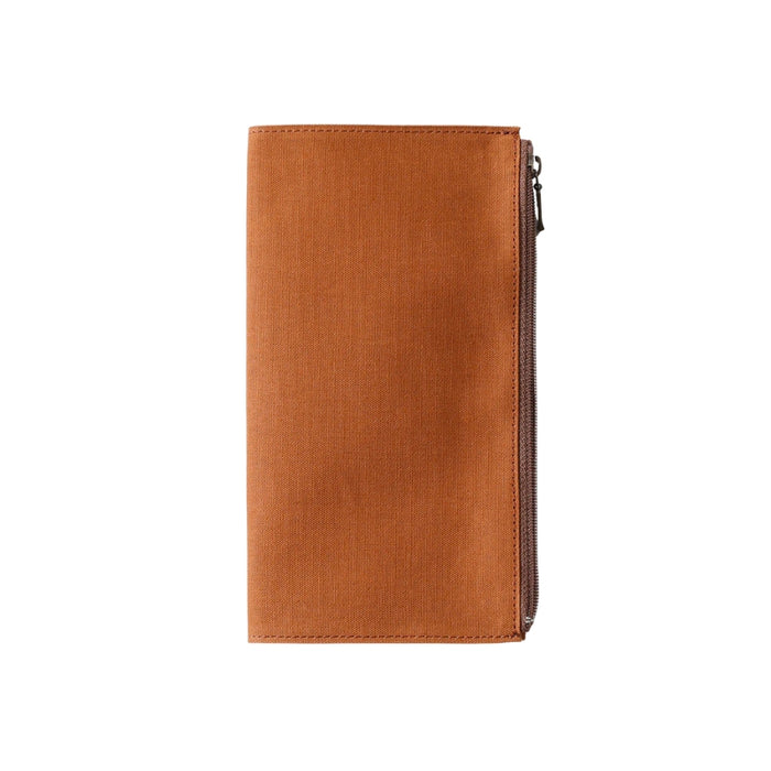 TRAVELER'S FACTORY Brown Cotton Zip Case