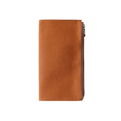 TRAVELER'S FACTORY Brown Cotton Zip Case