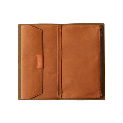 TRAVELER'S FACTORY Brown Cotton Zip Case