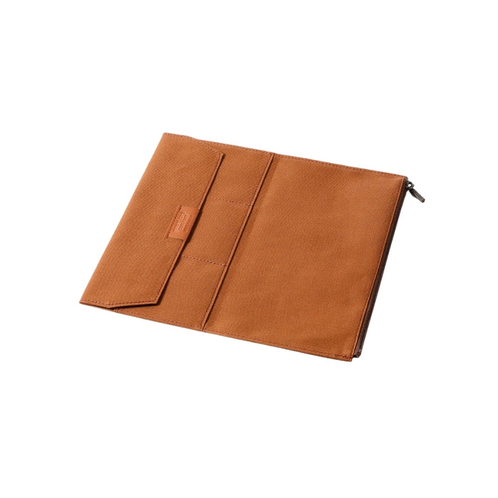 TRAVELER'S FACTORY Brown Cotton Zip Case