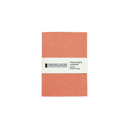 TRAVELER'S FACTORY Kraft Pink Paper Refill, Passport Size