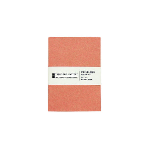 TRAVELER'S FACTORY Kraft Pink Paper Refill, Passport Size