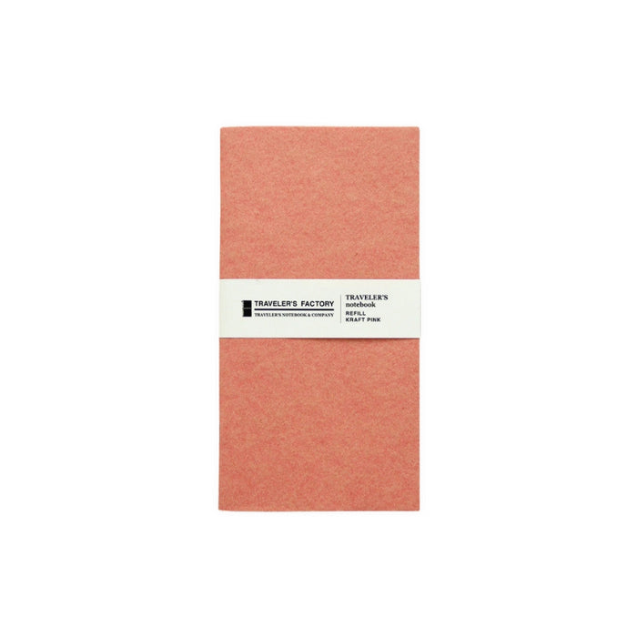 TRAVELER'S FACTORY Kraft Pink Paper Refill, Regular Size