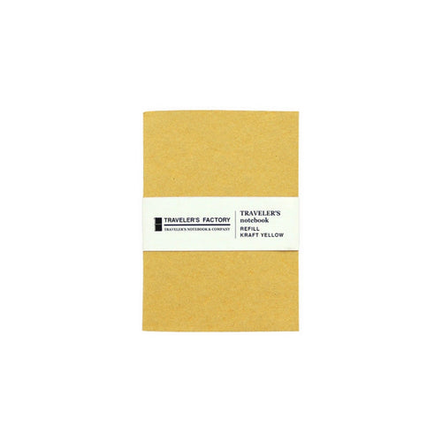TRAVELER'S FACTORY Kraft Yellow Paper Refill, Passport Size