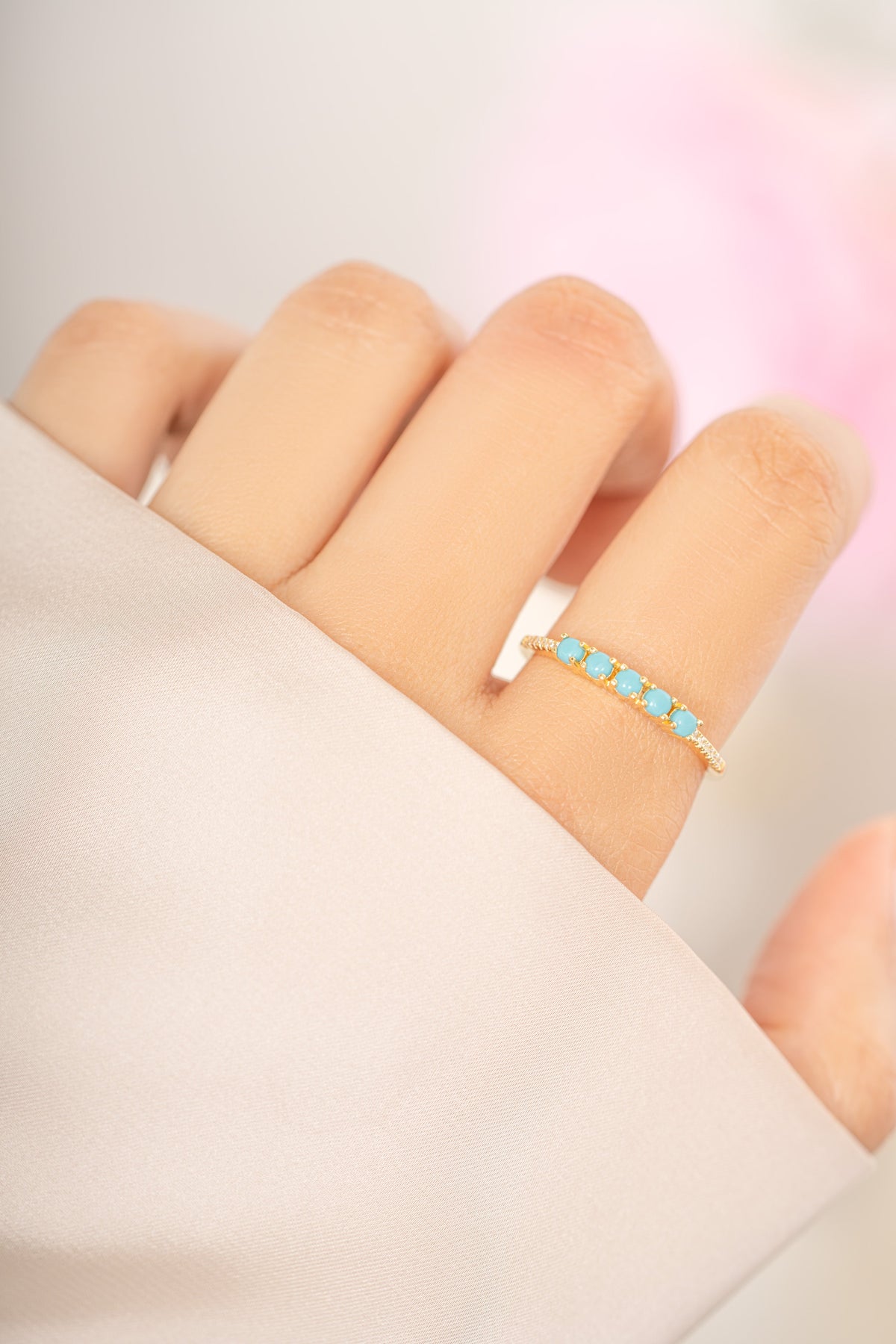 5 Stone Turquoise Ring