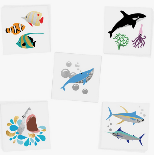 Under the Sea Variety Set - Temporary Tattoo