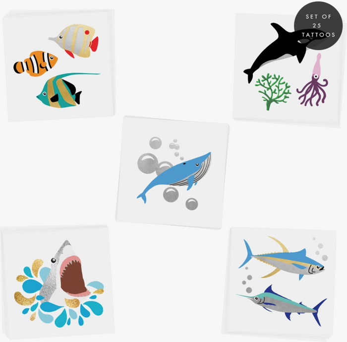 Under the Sea Variety Set - Temporary Tattoo