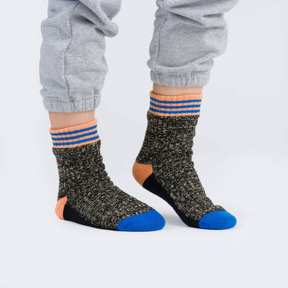 Varsity Knit House Socks - Black / S/M