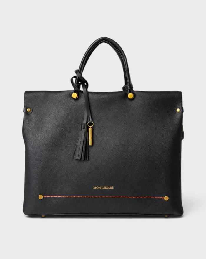 Vienna Small CarryOn Tote Black Totes in at Wrapsody