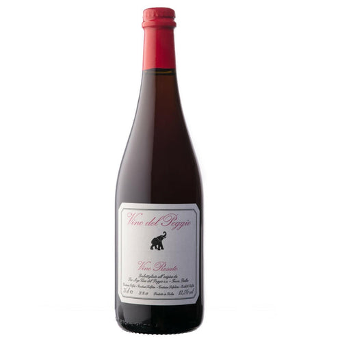 Vino del Poggio Rosato 2020 wine bottle with red cap and cream label
