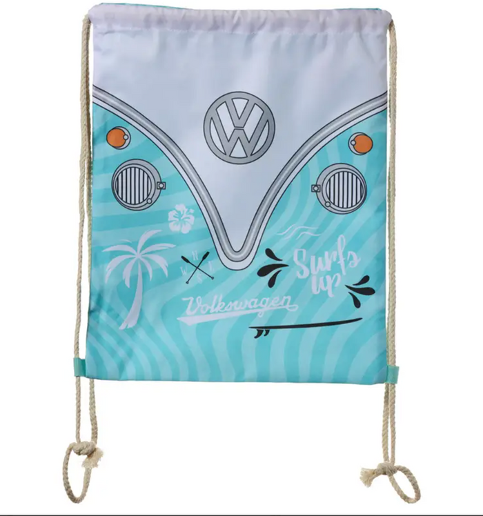 Volkswagen Camper Bus Surf Adventure Drawstring Bag