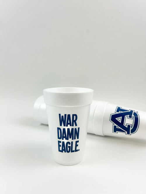 War Damn Eagle Foam Cup Set of 10 Drinkware in at Wrapsody