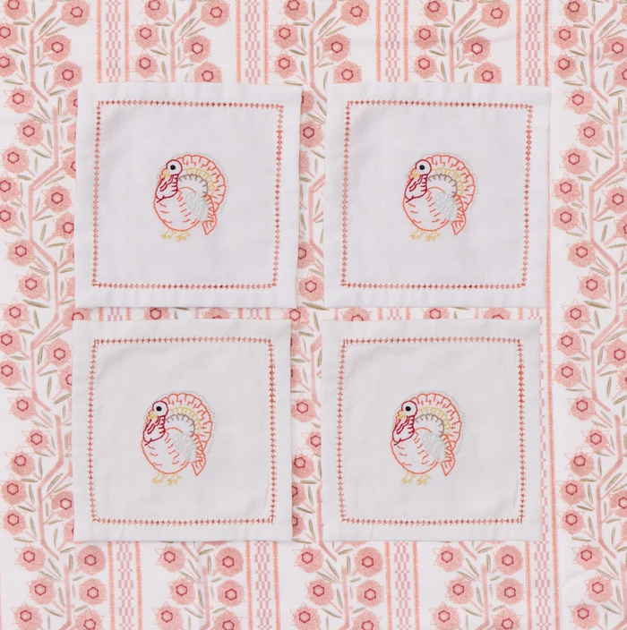 Weezie Cocktail Napkins Turkey Set of 4 Napkins in at Wrapsody