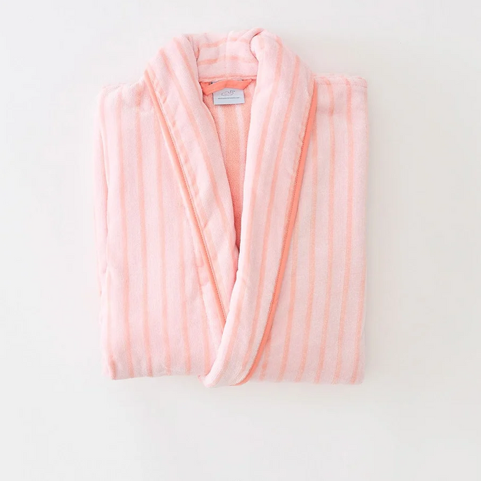 Weezie Long Plush Robe Coral Parker Loungewear in S at Wrapsody
