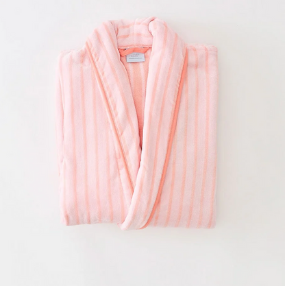 Weezie Long Plush Robe Coral Parker Loungewear in S at Wrapsody