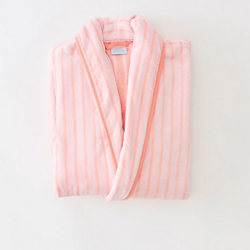 Weezie Long Plush Robe Coral Parker Loungewear in S at Wrapsody