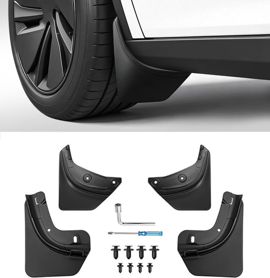 Xprite Mud Flaps for Tesla Model Y 2020–2024 – No-Drill All Weather Splash Guards Set