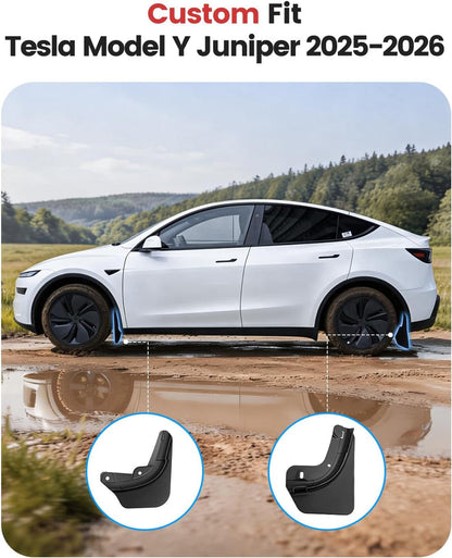 Xprite Mud Flaps for Tesla Model Y Juniper 2025–2026 - No-Drill Splash Guards Set